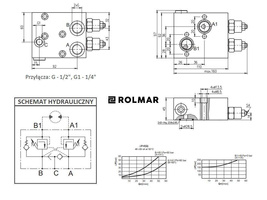 Zawór hydrauliczny do silnika z hamulcem, stalowy.