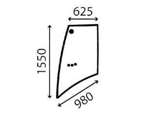 szyba koparko-ładowarka CAT - boczna prawa 205-9608 (3610)