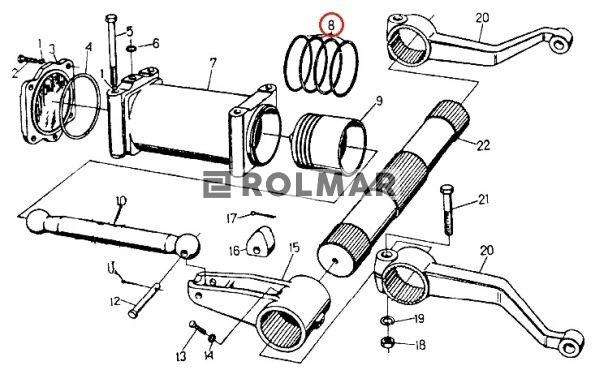 Pierścień tłokowy podnośnika C-330 Mar-Mot