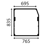 szyba Kubota - przednia otwierana RH418-46340 (5154)