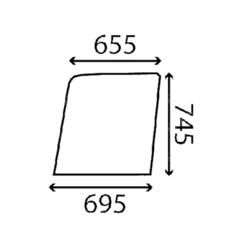szyba - boczna prawa 7701032738