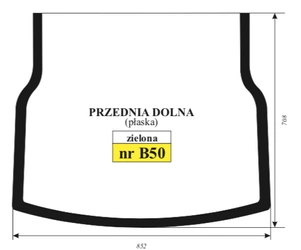 szyba JCB - przednia dolna 827/80347 (2994)