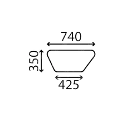 szyba JCB - boczna dolna prawa KHN1289