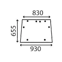 szyba Massey Ferguson - przednia 3540170M1