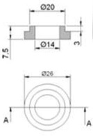 gumowa ochrona szyby do otworu 20mm