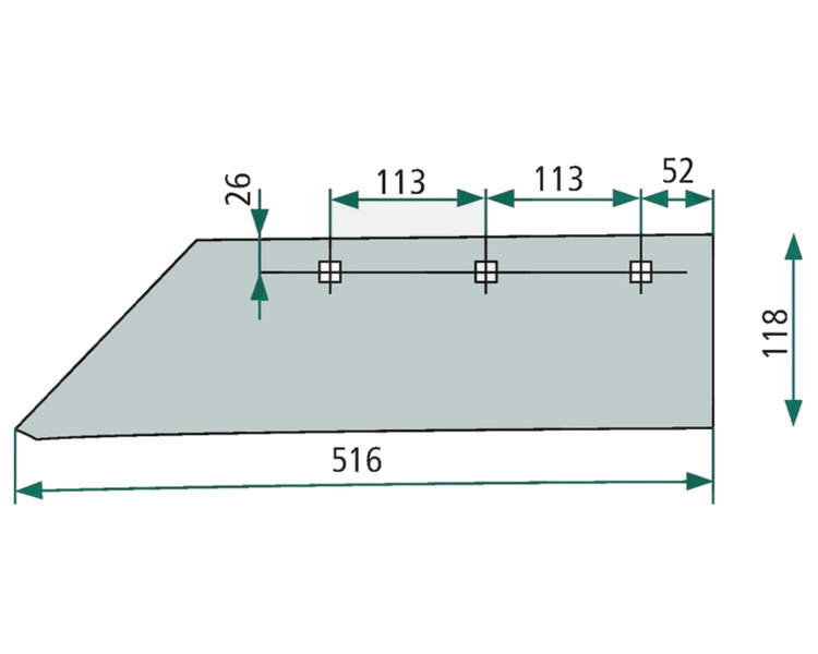 Lemiesz pług 3-skibowy OSK trapez 1023020022 AGTECH