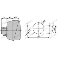 lampa tylna lewa Lamborghini, Same 280x120mm 2.8019.990.0/20