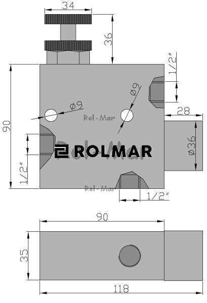 Regulator przepływu hydrauliczny 1/2" przepustowość 85L