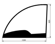 szyba ładowarka teleskopowa Claas Targo - boczna prawa 03178310 (2388)