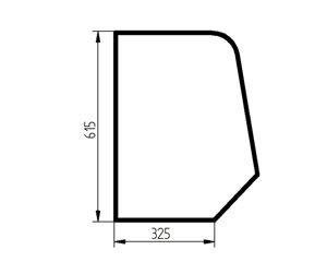 szyba ładowarka teleskopowa JCB - drzwi górna tylna 827/30430