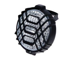 Lampa robocza okrągła z kratką rączką wyłącznikiem