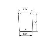 szyba do ciągnika Deutz-Fahr - tylna dolna 520539 (2366)