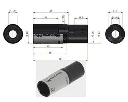 Nasadka sześciokątna 1/2" 21 mm długa Waryński