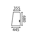 szyba Komatsu - drzwi tylna górna przesuwana lewa 20Y-54-52840 (3514)