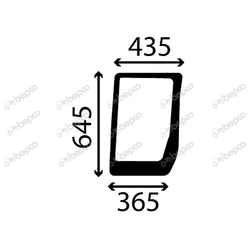 szyba przednia dolna prawa New Holland T 87566891 (1263)
