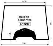 szyba MF serie 4200 4300 - przednia bezbarwna (2290)