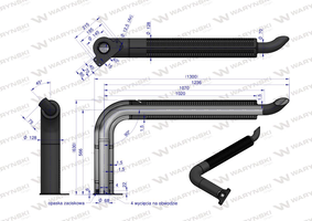 Tłumik rura wydechu Zetor Proxima, Forterra 64014029