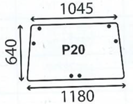 szyba do ciągnika John Deere - tylna AL70099 (3485)