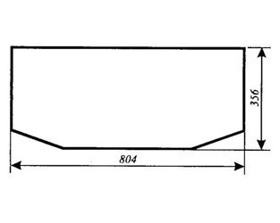 szyba do ciągnika Deutz-Fahr, Lamborghini, Same - tylna dolna 0.9234.216.0/20 (753)
