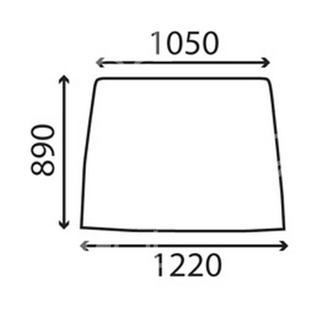 szyba do ciągnika CASE seria XL - przednia zielona (1033) 3233045R2