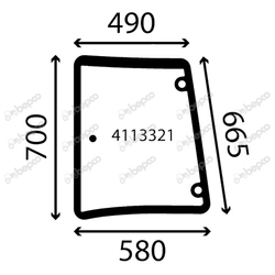 szyba Claas Arion Stage IV - boczna lewa 0022352220 (4687)