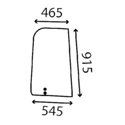 szyba Kubota - boczna tylna prawa przesuwana RH418-46800 (4736)