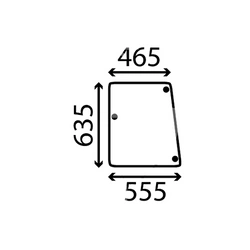 szyba Case 644 743 744 745 844 946 1046 955 1055 1255 1455 - boczna 3224704R1 (1415)