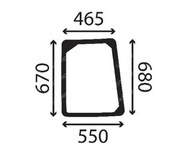 szyba Case Farmall C 55 65 75 85 95 105 - boczna lewa stała 84266111 (1591)