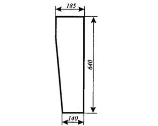 szyba do ciągnika C-360 kabina Koźmin (Henmar, Stawowy) - przednia dolna wer2 (lewa, prawa) (683)