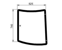 szyba Massey Ferguson, Landini, Valmet - narożnikowa lewa 3902130M1 (1144)