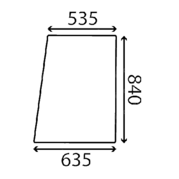 szyba do ciągnika Fendt - drzwi górna 380810110030