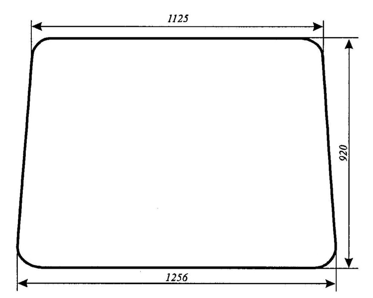 szyba do ciągnika MTZ-82 duża kabina oryginalna - przednia (49)