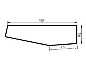 szyba ładowarka teleskopowa JCB - drzwi dolna 827/30471 (4760)
