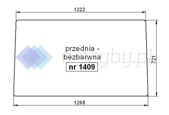 szyba Fiat F100 F110 F115 F120 F130 F140 - przednia 5158493 (1409)