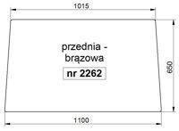 szyba FIAT serie 80 90 94 - przednia brązowa (2262)