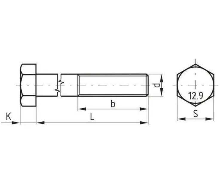 Śruba M16x1,5x60mm kl. 12.9