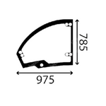 szyba New Holland - drzwi górna lewa 87718167 (3567)