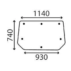 szyba Massey Ferguson - tylna 3104425M1