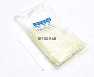 Opaski zaciskowe trytytki 2.5 x 150mm 200 szt w worku jasne odporne na UV.