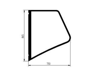 szyba ładowarka Merlo Multi Farmer, Panoramic - boczna lewa 045170 (2745)