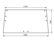 szyba do ciągnika Deutz-Fahr - tylna 520499 (2369)