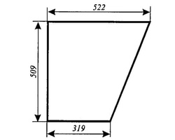szyba do ciągnika C-360 kabina Szyszka Sapieżyn - drzwi dół ver.II (lewa, prawa) (801A)