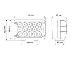 Lampa robocza 15 LED 3400Lm 158x120mm 45W 6000K TT TECHNOLOGY