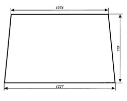 szyba do ciągnika C-330, T-25 kabina Ciechanów - przednia (292)