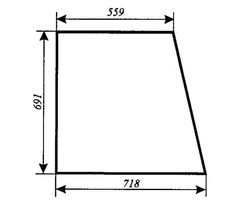 szyba do ciągnika URSUS 3514 4512 4514 5312 5314 5714 6012 6014 kabina Koja Smolniki - boczna (lewa, prawa) (730)