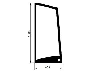 szyba do ładowarki Genie - boczna lewa 07.0740.0073GT (4340)