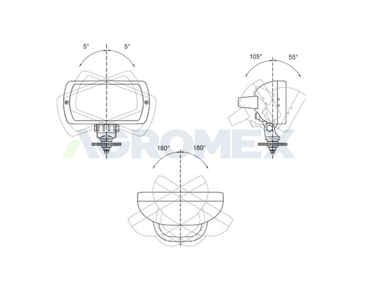 Lampa robocza prostokątna, LPR1A.47000