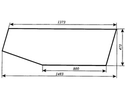 szyba do ciągnika C-360 kabina czeska nowy typ - drzwi (lewa, prawa) dłuższe (129a)