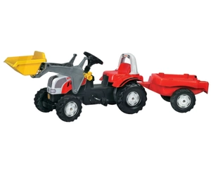 Rolly Toys Kid 023936 ciągnik traktorek Steyr ładowacz z przyczepką