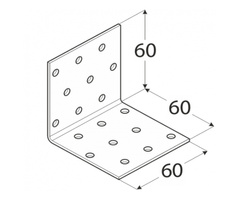Kątownik montażowy 60x60x60x2,0 dmx